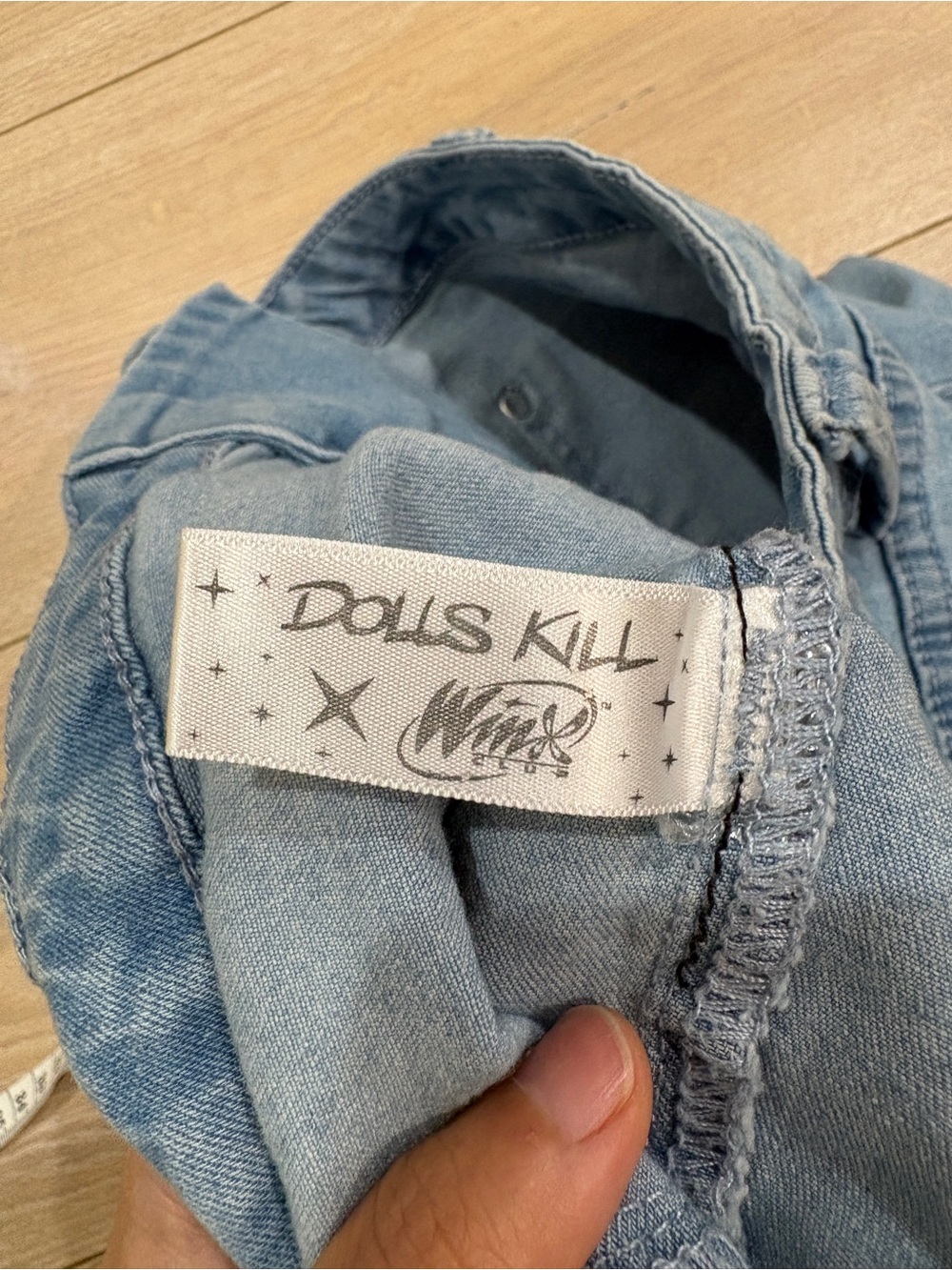 Dolls Kill x Winx Club Lace Up Stars Of Bliss Flare Jeans Size M - Picture 5 of 13